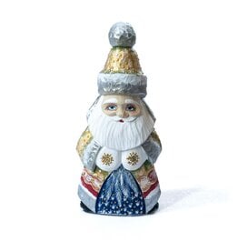 Hand Carved Sparkly Santa