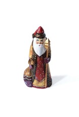 Hand Carved Grandfather Frost with Gold Coat