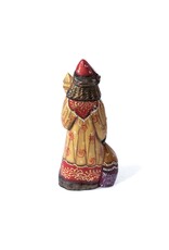 Hand Carved Grandfather Frost with Gold Coat