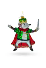 Regal Mouse King Glass Ornament