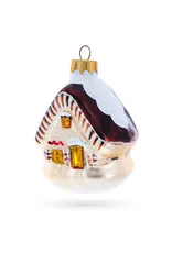 Snow Covered Dacha Glass Ornament