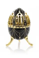 Black Fabergé Inspired Egg with Carousel