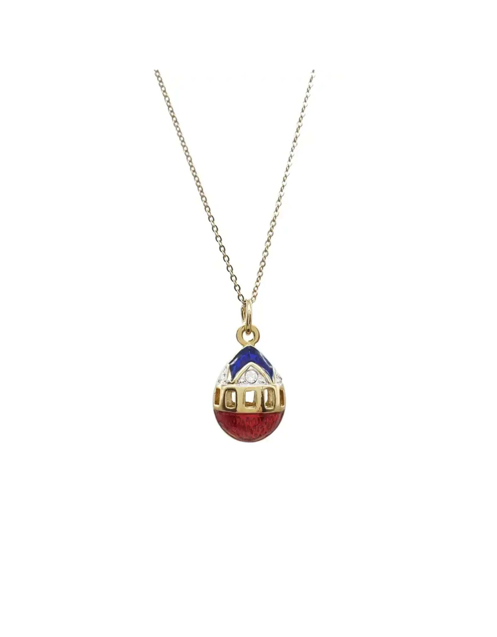 Imperial Egg Fabergé Inspired Pendant Red