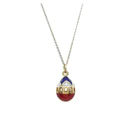 Imperial Egg Fabergé Inspired Pendant Red