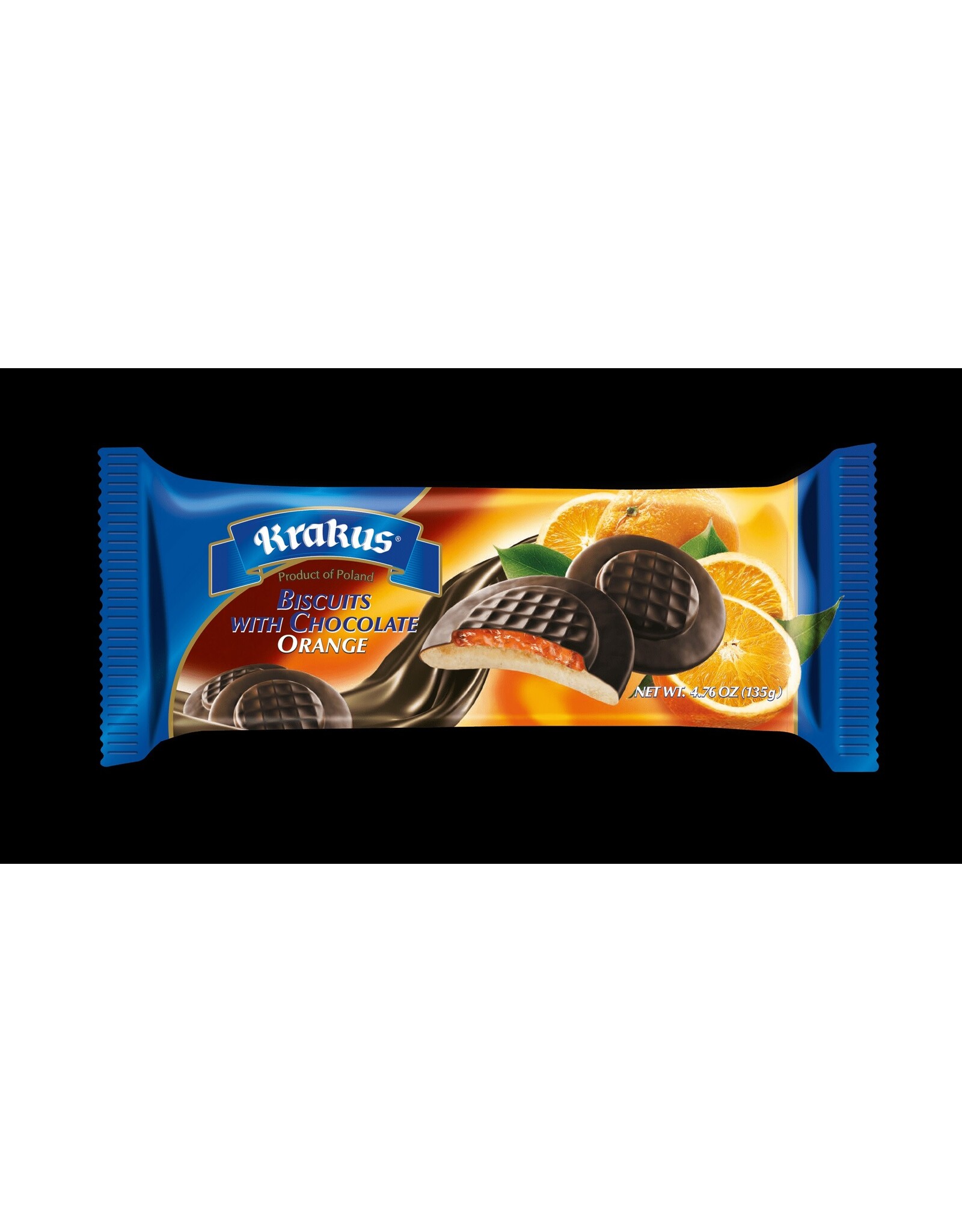 Polish Krakus Orange Biscuits with Chocolate Glaze