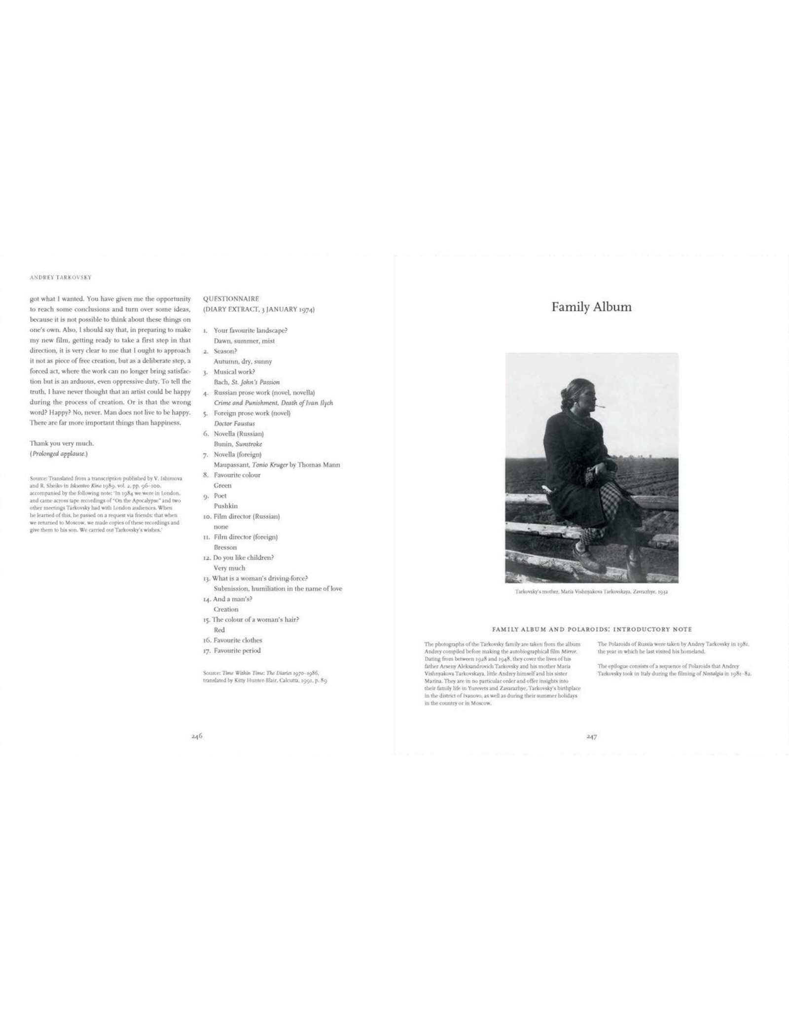 Andrey Tarkovsky Life & Work