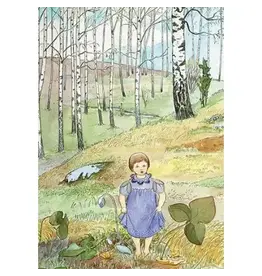 The Blue Flower Stands Out on the Slope Postcard