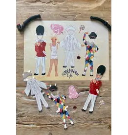 Harlequin Dress Up Paper Doll