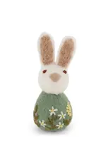 Felted Wool Bunny with Embroidery