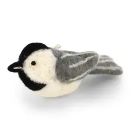 Felted Wool Chickadee Ornament