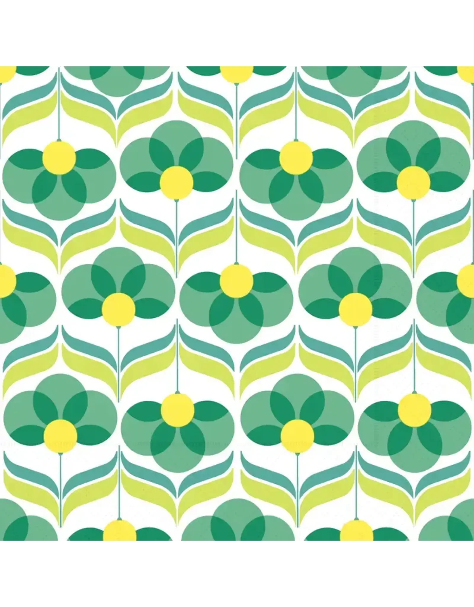Green Petals Cocktail Napkins