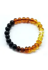 Multi Color Amber 'Rainbow Stretch Bracelet