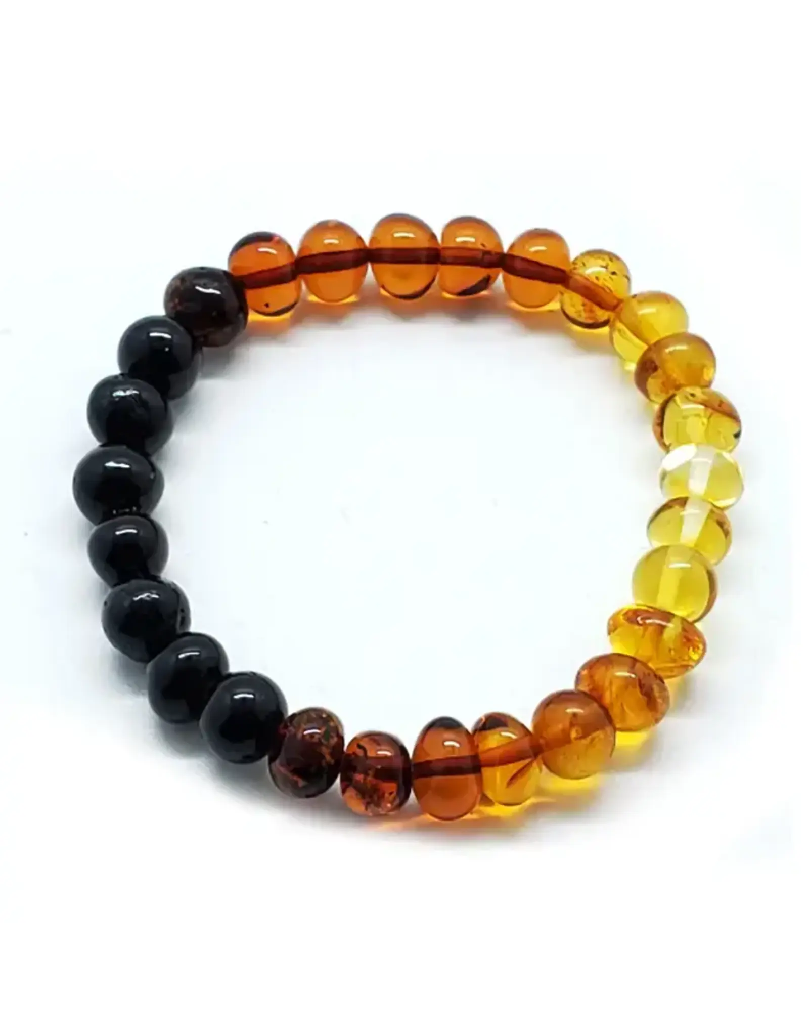 Multi Color Amber 'Rainbow Stretch Bracelet