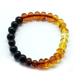 Multi Color Amber 'Rainbow Stretch Bracelet