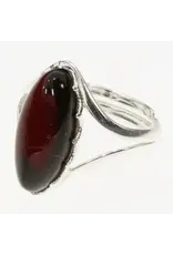 Cherry Amber Marquise Style Ring