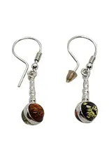 Baltic Amber Silver Drops Earrings