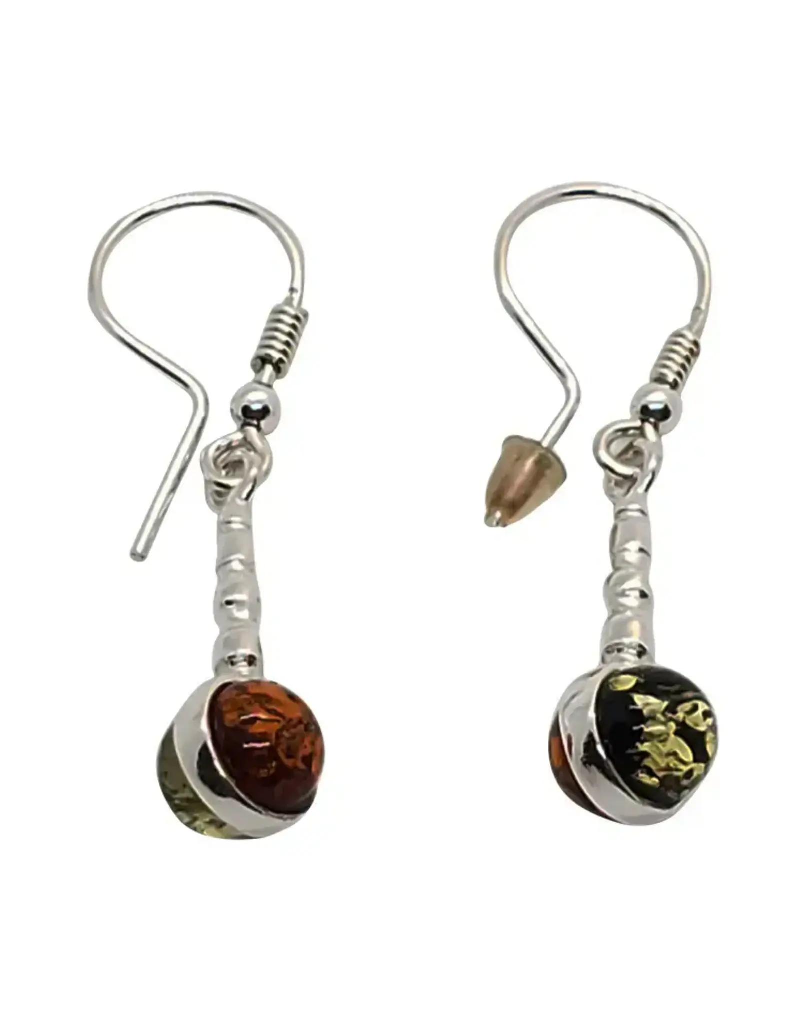 Baltic Amber Silver Drops Earrings