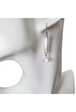 Moonstone Trendy Silver Earrings on Hooks