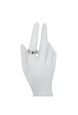 Cognac Amber Spinner Silver Ring Size 9