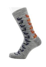 Folk Birds Light Grey Merino Wool Socks Med-Lg