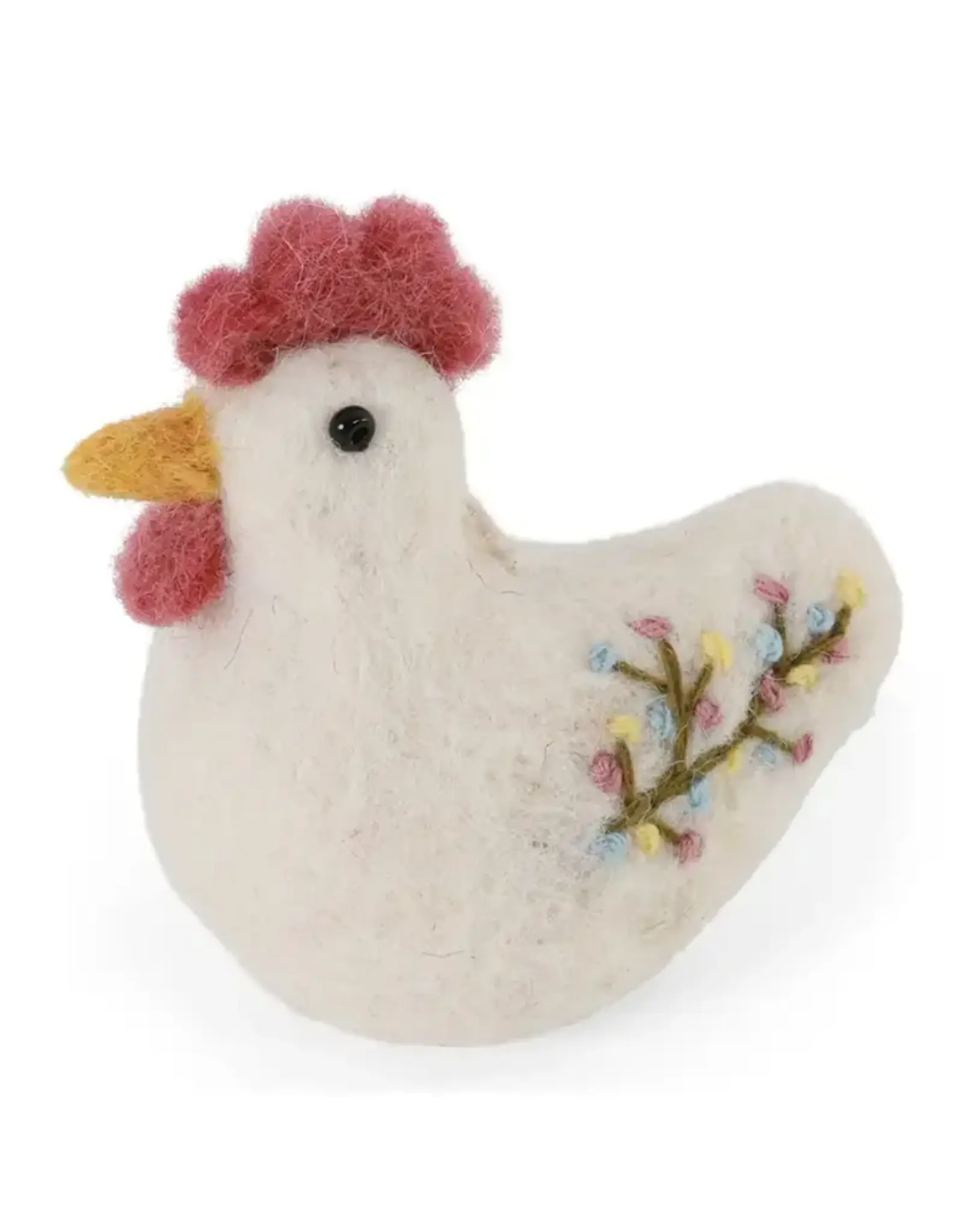 Felted Wool Rooster with Embroidery