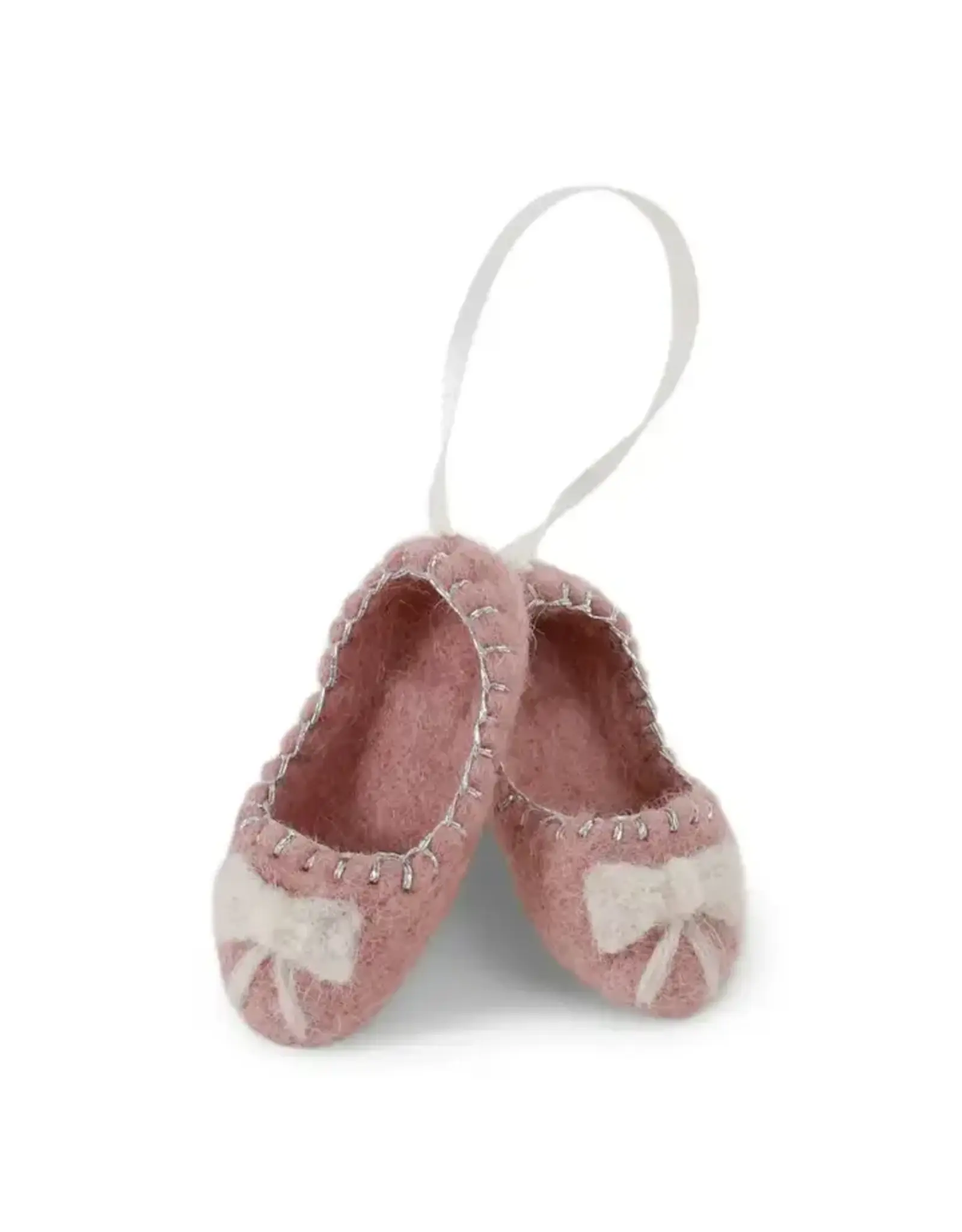Felted Wool Ballet Slippers Ornament