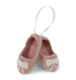Felted Wool Ballet Slippers Ornament