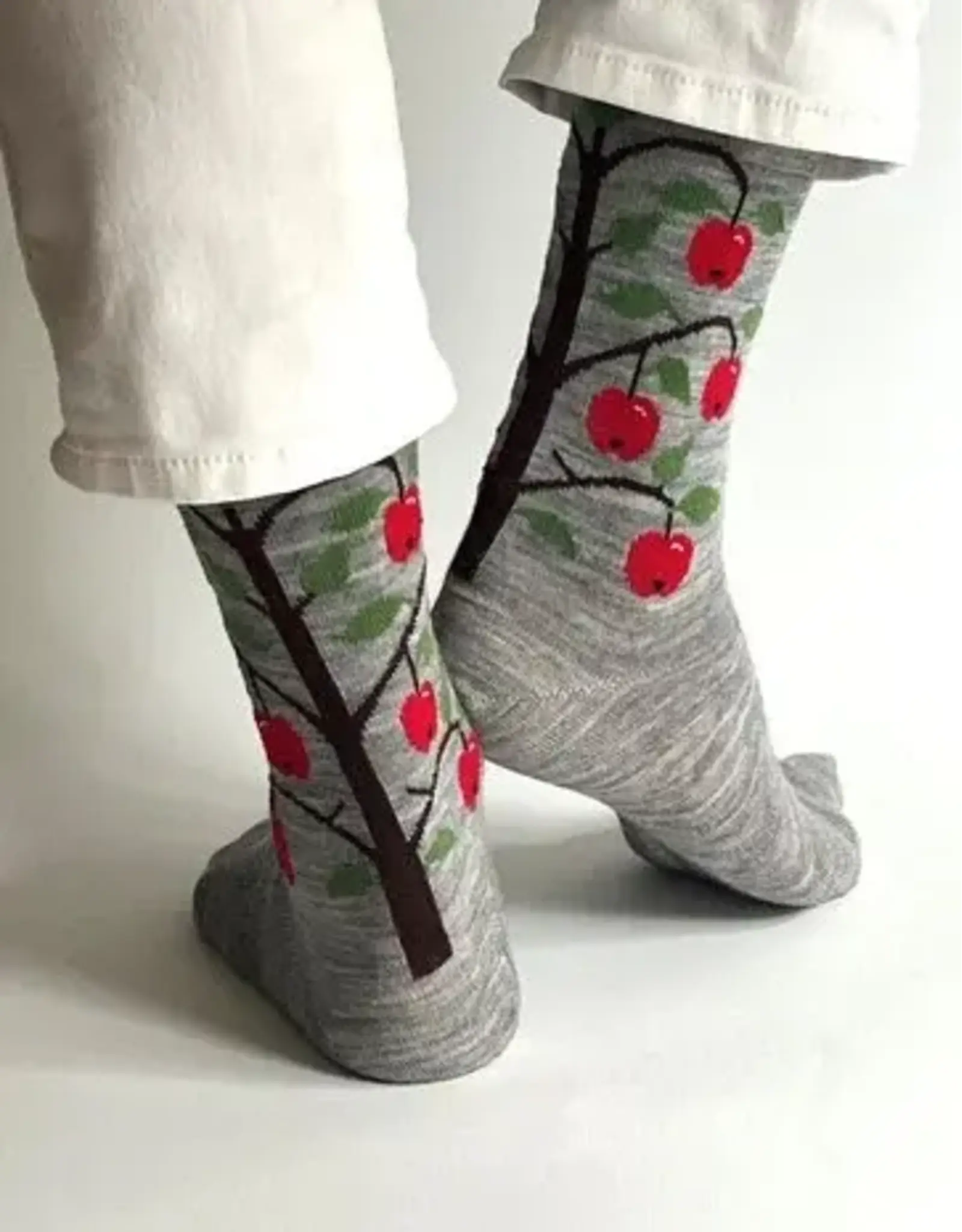 Apple Tree Merino  Wool Socks  LIght Grey Sm-Med