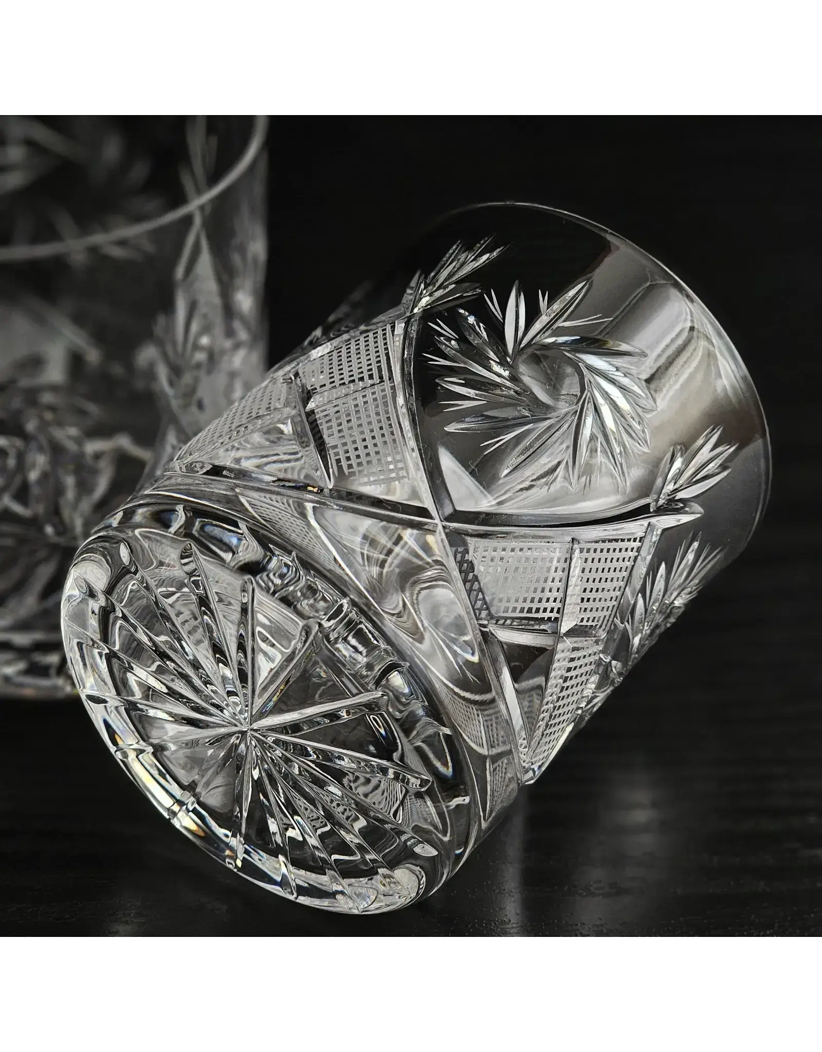 Belarusian Cut Crystal Whiskey Glass