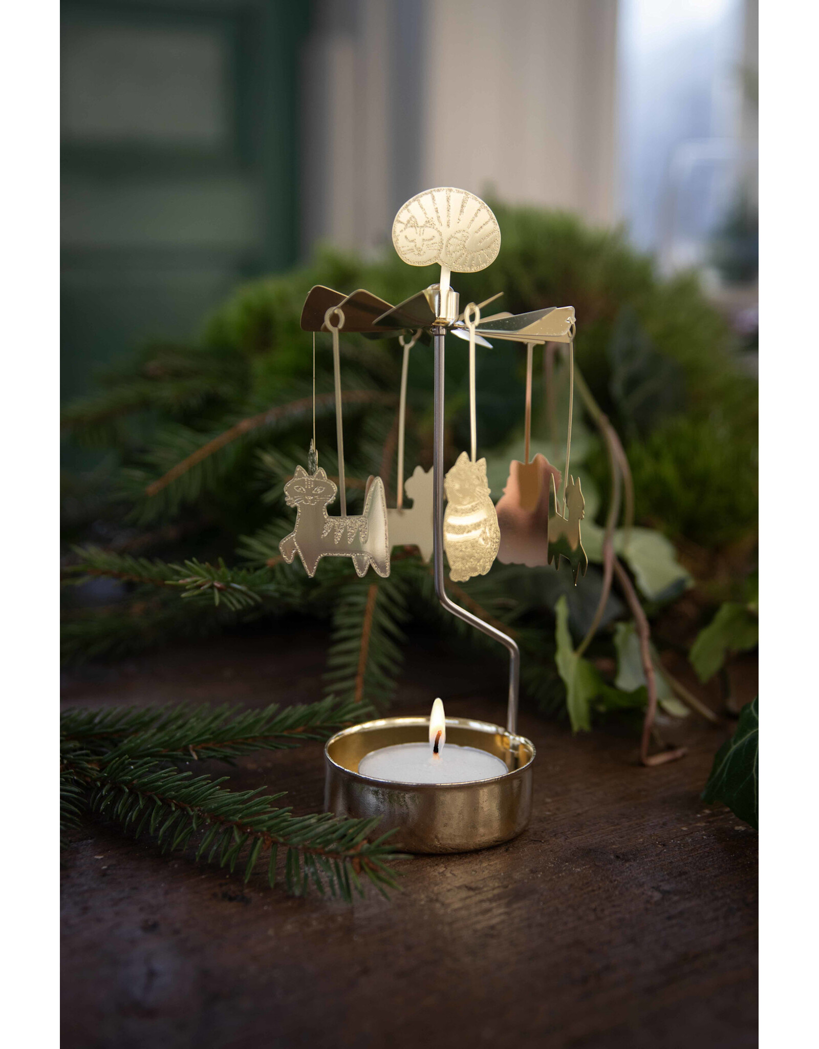 Cats Angel Chime Candle Holder