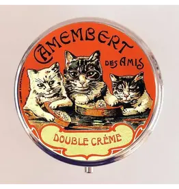 French Cat Pillbox with Compact Mirror