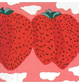 Marimekko Strawberry Napkins in Pink