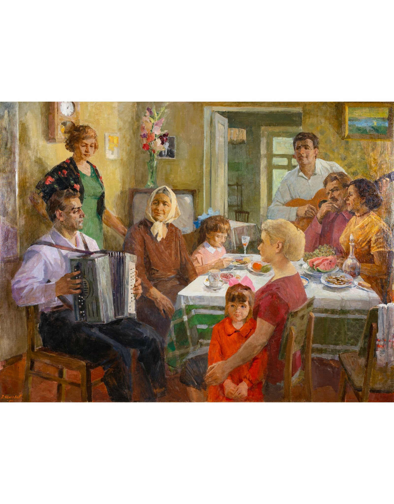 Dmitri Shmelev,  "Birthday Party" Print 11" x 17"