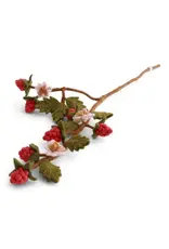 Felted Wool Raspberry Branch