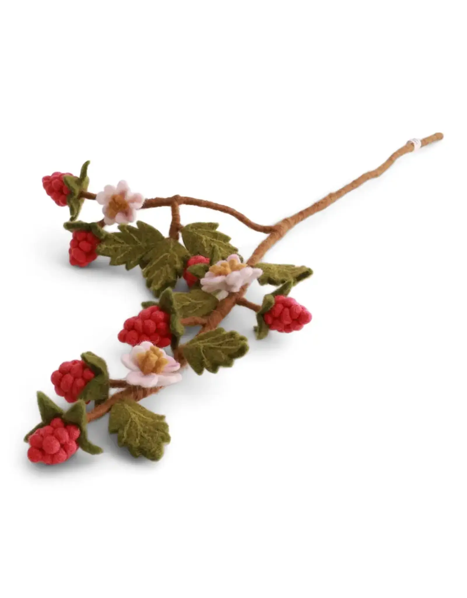 Felted Wool Raspberry Branch