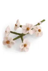 Felted Wool Forget-Me-Not in White