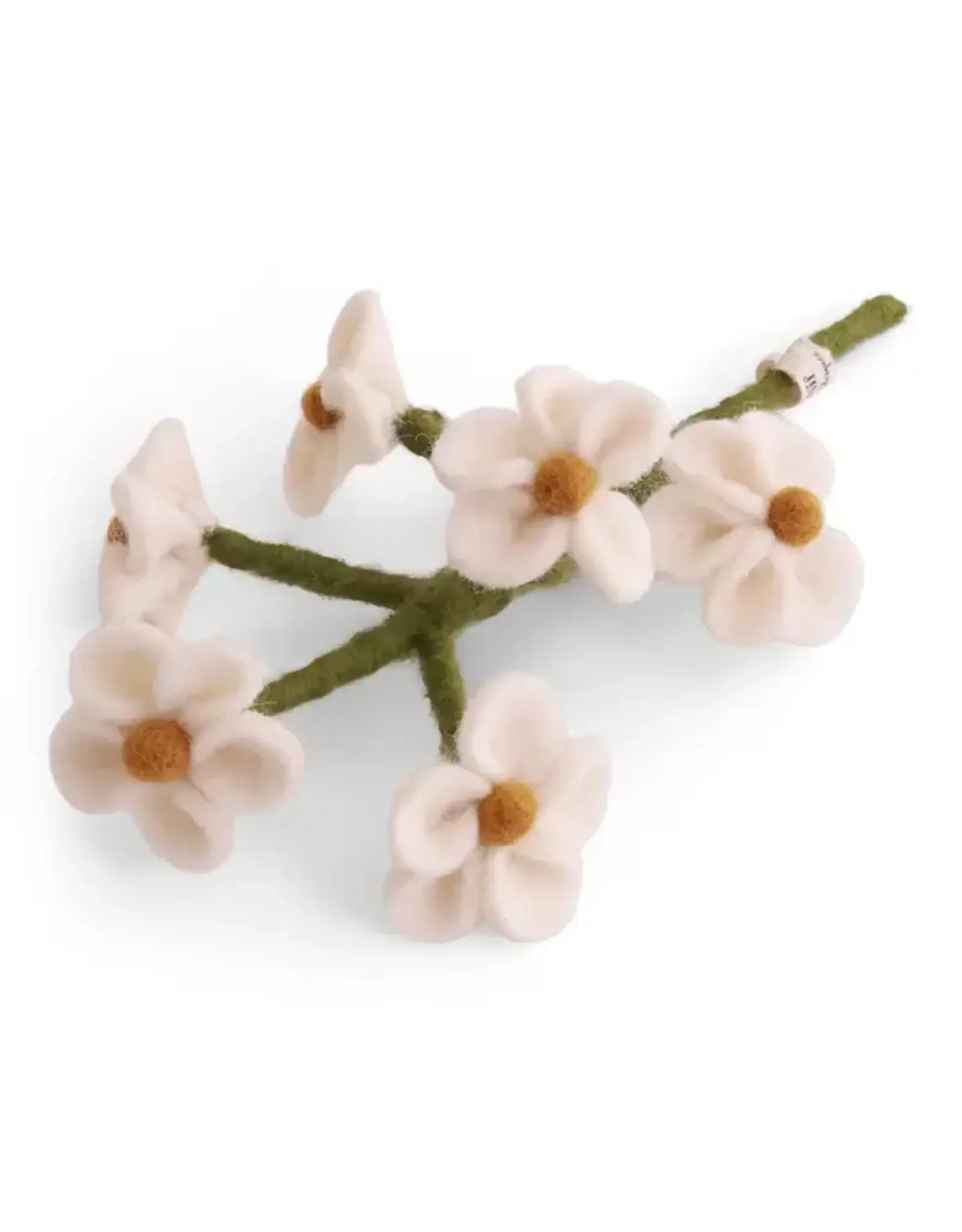 Felted Wool Forget-Me-Not in White