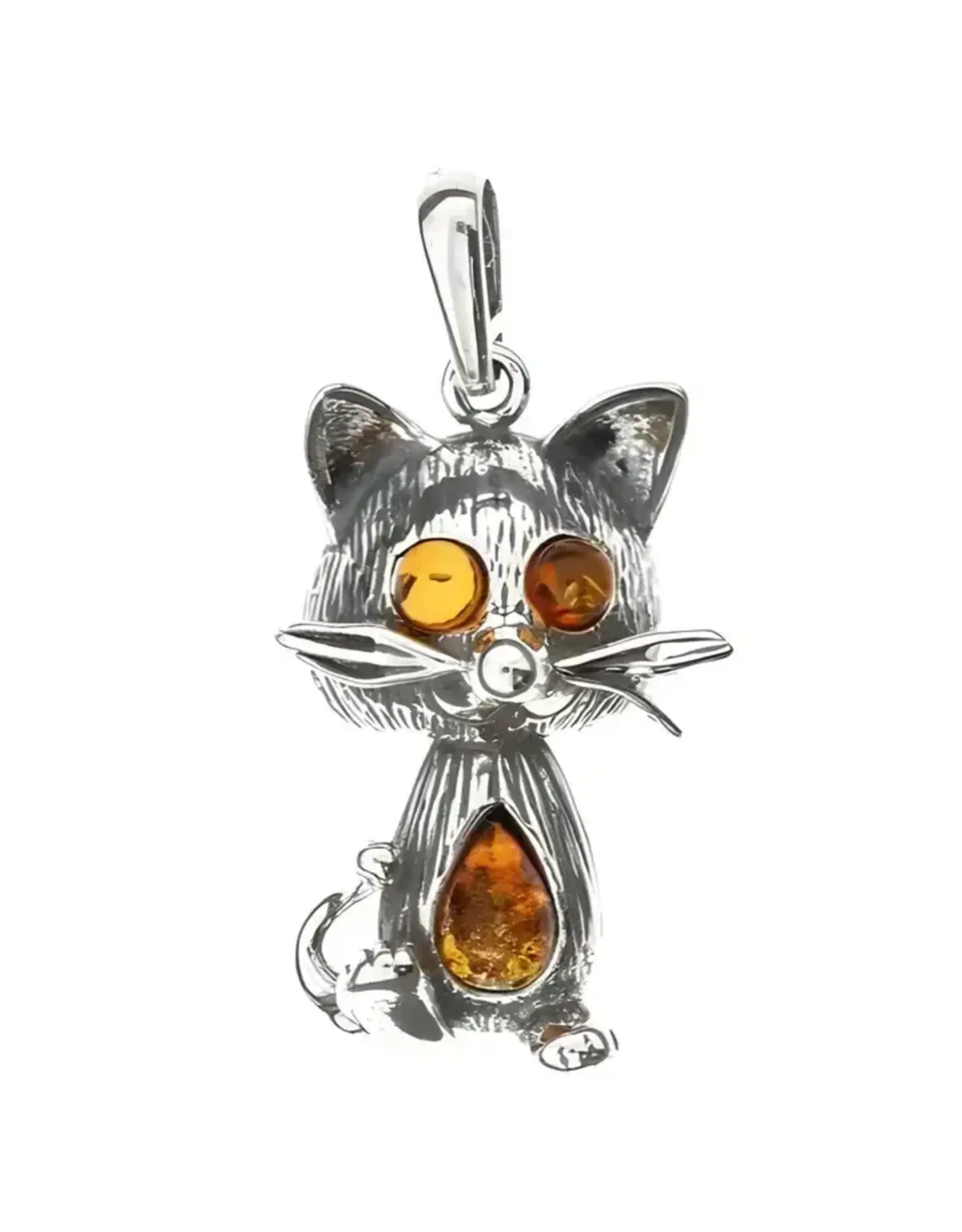 Little Funny Amber Cat Pendant