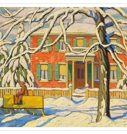 Red House & Yellow Sleigh Notecard