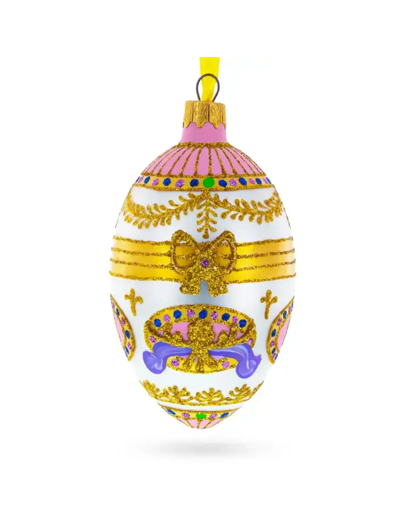 Romanov 1903 Bonbonniere Royal Glass Egg Ornament