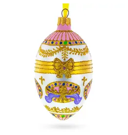 Romanov 1903 Bonbonniere Royal Glass Egg Ornament