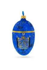 Romanov 1917 Constellation Blue Royal Glass Egg Ornament