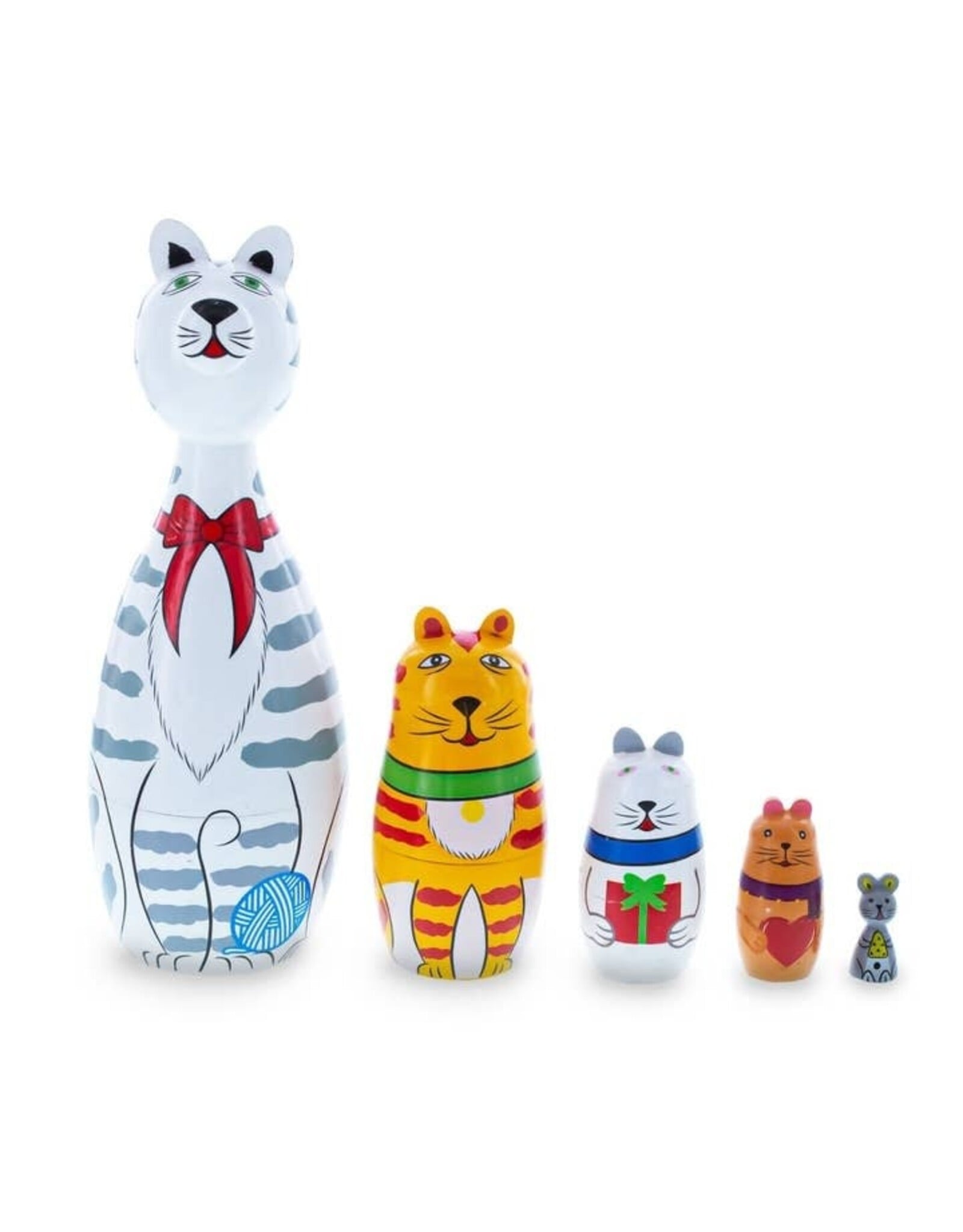 Holiday Cats Nesting Set 5 Pc