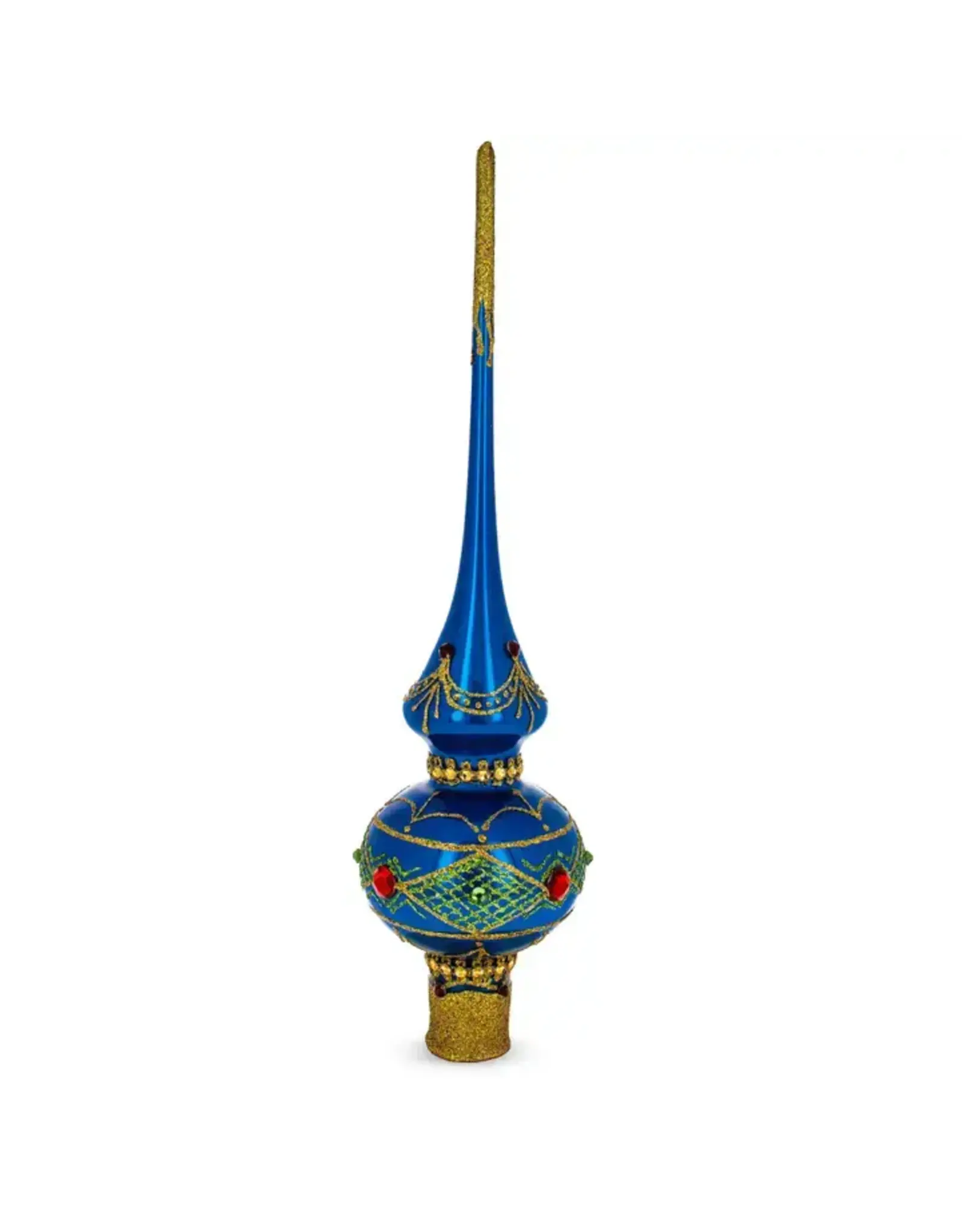 Imperial Blue Glass Tree Topper