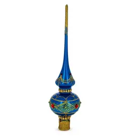Imperial Blue Glass Tree Topper