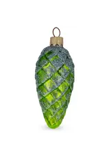 Frosty Green Pinecone Ornament