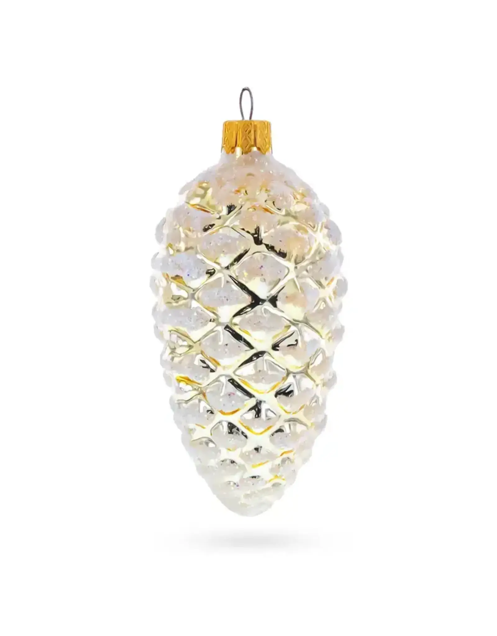Gold Pinecone Glass Ornament