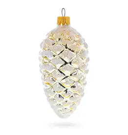Gold Pinecone Glass Ornament