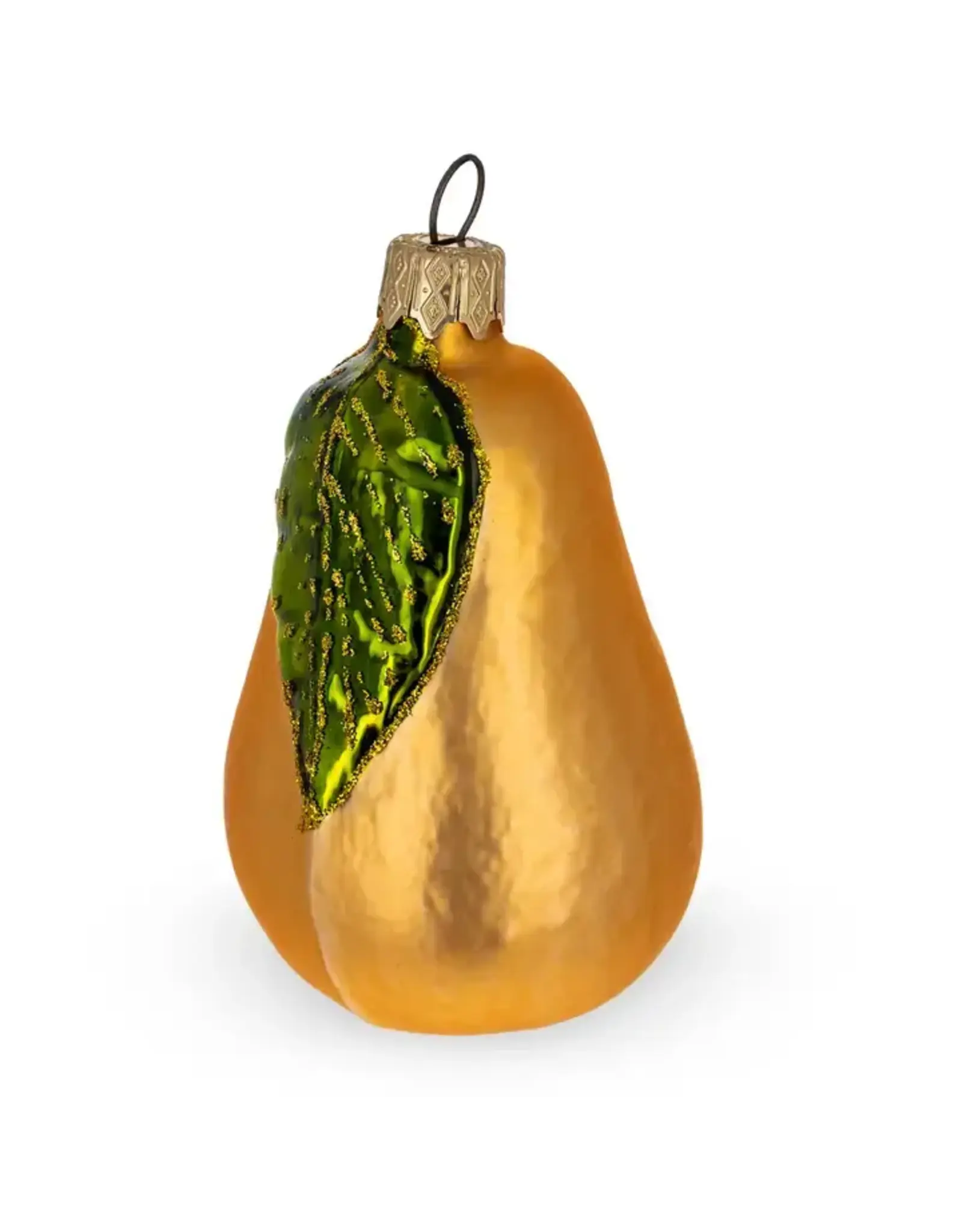 Golden Pear Glass Ornament