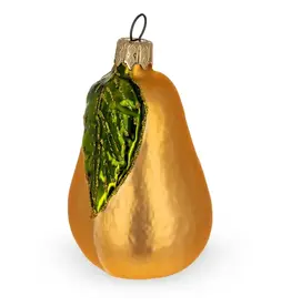 Golden Pear Glass Ornament